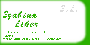 szabina liker business card